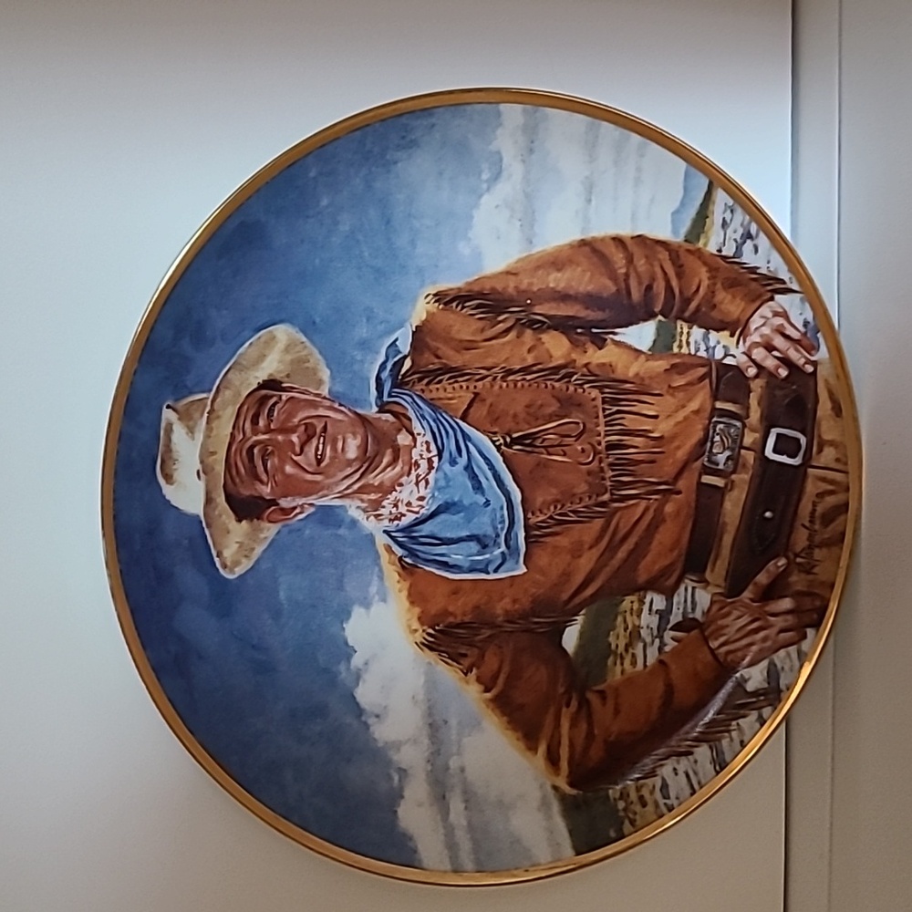 John Wayne Porcelain Plate from The Franklin Mint